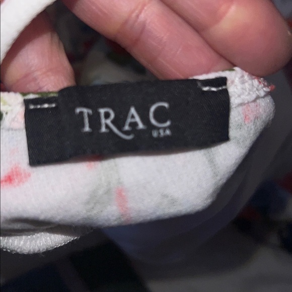 NWT Plunge Front Floral Print Dress by Trac - Picture 6 of 8